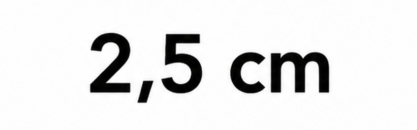 2,5 cm